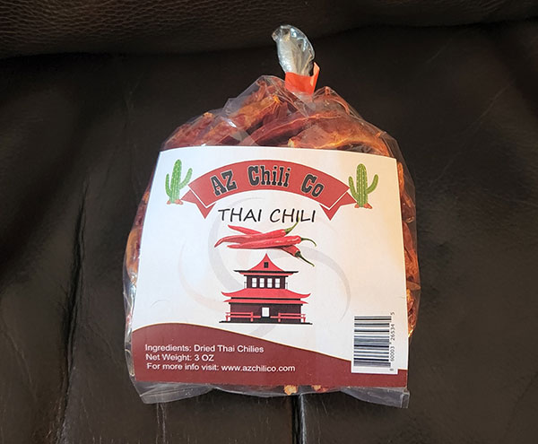 Dried Thai chilies 3 ounce package
