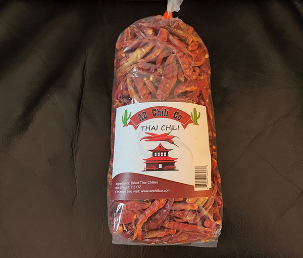 Dried Thai chilies 7.5 ounce package